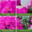 Faux Bougainvillea Artificial Flowers Plants for Outdoor Outside Summer UV Resistant, 2 PCS Fake Silk Long Trailing Vines for Front Door Porch Planter Balcony Patio Garden Decoration