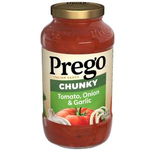 Prego Chunky Tomato with Garlic and Onion Pasta Sauce, 24 Oz Jar (EXP 11/25/26)