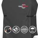 GrillTough Heavy Duty BBQ Grill Cover for Outdoor Grill, 30 Inch Waterproof, Weather Resistant, UV & Fade Resistant with Adjustable Straps Gas Grill Cover for Weber, Charbroil, etc. Charcoal