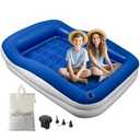 LOREINTA Inflatable Toddler Travel Bed – Portable Toddler Bed with Safety Bumpers, Toddler Floor Bed for Travel, Camping, Sleepovers – Kids Blow Up Bed with Pump & Carry Bag