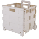 Simplify Large Tote & Go Collapsible Utility Cart | Dimensions: 16.5"x 14.6"x 15.8" | Portable | Collapses |77 Pound Capacity | Durable | White.