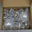 54 Pcs Mini Silver Disco Balls - Hanging Mirror Ornaments for Party, Wedding, Christmas Supplies (1.2 Inch, 2 Inch, 3.2 Inch, 4 Inch)
