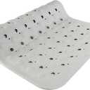 Kenney KN67262 TPE Bubble Bath Mat, Shower Mat, Tub Mat with Suction Cups and Large Drain Holes for Use Inside the Bathroom Shower, 27.75" L x 15.5" W, Gray