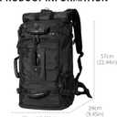 YOUMIAN Large Capacity For Travel Hiking Sports Carry On Backpack Durable Convertible Duffle Bag Laptop airplane (black, 60L-Large)
