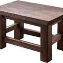 Wooden stepstool for Adults and Children, Heavy-Duty stepstool, 300 lb Load Capacity, Suitable for bedrooms, Kitchens and bathrooms, high Bed Steps, no Assembly Required (Carbonation)
