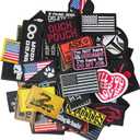 Harsgs 20 Pieces Random Tactical Morale Patch Bundle, Full Embroidery Loop and Hook Patches Set for Caps, Bags, Backpacks, Vest, Military Uniforms,Tactical Gears Etc