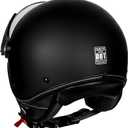 Yesmotor 3/4 Motorcycle Helmets Retro Open Face Vespa Scooters Helmet with Clear Visor for Men and Women- DOT Approved