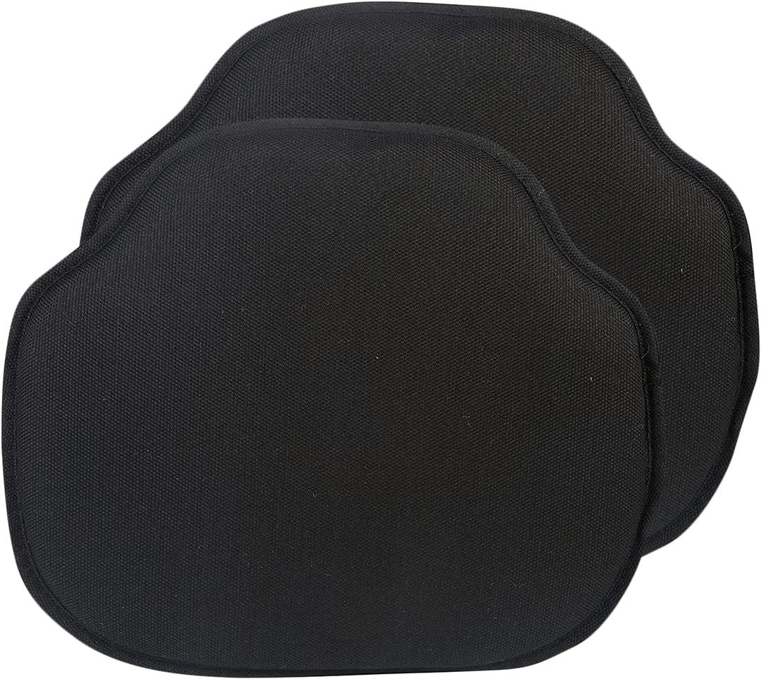 Klear Vu Gripper Omega Non-Slip Windsor Chair Cushions with Skid-Proof Seat Pad for Dining Room, Kitchen, and Office Use, 16x15 Inches, 2 Count (Pack of 1), Black