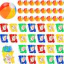 24 Set End of Year Students Gift from Teacher Bulk Sand Bucket and Shovels Beach Ball Set with Blessing Card Preschool Kindergarten Graduation Gifts Summer Pool Party Favors for Kids (Classic)