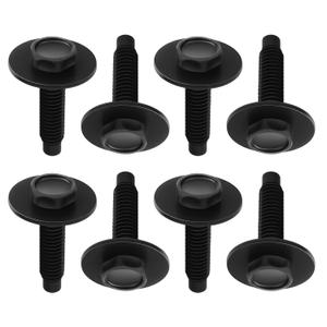 8PCS M6 1.0 X 25mm Hex Head Sems Body Bolts Screw Car Fastener Kit for Bumper Fender Splash Shield Under Cover Hood M6 Bolt M6x1.0