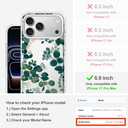 MOSNOVO for iPhone 17 Pro Max Case | Military Grade 6.6ft Drop Tested | Camera Control | Clear with Eucalyptus Design