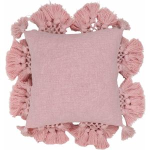 Tov Furniture Stone Washed Blush Pink Cotton Tasseled Pillow