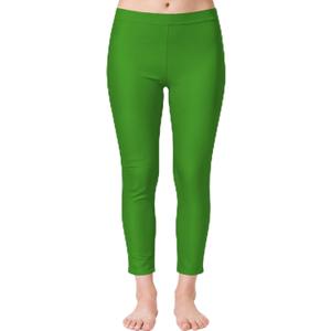 Wildarms Girls Leggings - Shimmer Dance Pants for Festive Wear for Yoga, Workouts,Casual wear (Green)