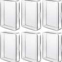 Grevosea 6 Pieces Clear Playing Card Boxes, Playing Card Case Snaps Closed Card Holder Organizer Plastic Card Deck for Gaming Cards, Business Card Storage 3.7 X 2.6 X 0.83 Inch