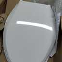 KOHLER 4636-RL-0 Cachet ReadyLatch Elongated Slow Close Toilet Seat, Soft Close Toilet Seat Quiet Lid, Contoured Grip-Tight Bumpers Installation Hardware, Apartment Essentials, White