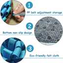 Dog Snuffle-Mat Slow-Feeder-Bowl - Simulating Grassland for Boredom, Encourages Natural Foraging Skills for Pet, Treat Indoor Outdoor Stress ReliefBlue