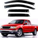 KPY Rain Guards Fit for 1997-2003 Ford F150 SuperCab & 2004 F150 Heritage SuperCab, Out-Channel Window Visors Vent Wind Deflectors 4PC, 1997-1999 Ford F250 SuperCab Light Duty (Extended Cab Only)