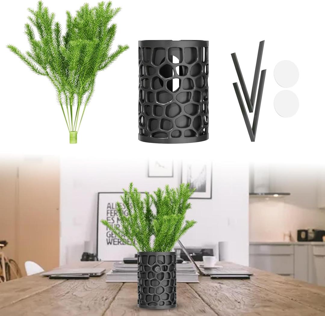 Upgrade Camera Disguise Vase Compatible with Ring Indoor Cam 1st Gen Camera, Includes Adjustable Wedge & Fake Plant