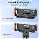 VRlG Magnetic Quick Release Mount for Insta360 GO Ultar with Charging, Aluminum snap-On Magnetic Base with Foldable Adapter and 1/4" Adapter for Tripods & Selfie Sticks, Vlogging AC88