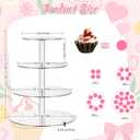 1 PCS 4 Tier Acrylic Cupcake Stand, Cupcake Tower Stand Clear Dessert Tower Large Capacity Dessert Table Display Thick Cup Cake Holder Stands for Weddings, Birthdays and Holidays