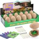 BIGEAR Easter Dinosaur Eggs Excavation Dig Kit - Dinosaur Toys for Kids - Break Open 12 Dinosaur Eggs and Discover 12 Cute Dinosaurs - Archaeology Preschool Science STEM Crafts Birthday Gifts for Boys (Classic Primary Color)