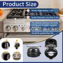 3 x Small Size Gas Stove Knob Safety Covers: 6Pcs Child Proof Stove Covers Diameter 0.1 inches, Non-Universal Compact Size Baby Proof Oven knobs Locks for Only Height Under 1.5" (Black)