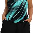 Arolina Women's Plus Size Swim Romper One Piece Swimsuits Modest Bathing Suit with Pockets (S-24W) (Black, XXL)