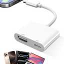 USB C to HDMI Adapter for iPhone 16 15 to TV, 4K Sync Screen Connector Cable, Type C Digital AV Adapter for TV/Projector/Monitor, No Power Needed