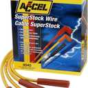 ACCEL 4040 Spark Plug Wire Set - 8mm - Yellow with Orange Straight Boots
