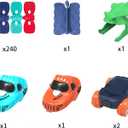 Race Car Track Toy for Kids Ages 3 4 5 6 7 8+ with LED Light-Up Vehicles, Flexible Dinosaur Race Track Battery Electric Race Car Track Set, Gifts Toys for Boys Girls Toddlers (240pcs 2Car)