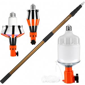 LOVEETA® Gen4 20Ft [26Ft Reach] Lightweight Extendable Light Bulb Changer Pole for High Ceilings – Telescopic Lightbulb Pole Changer with Bulb Gripper - Champagne Gold
