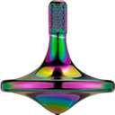 Precision Metal Spinning Top, Spin Smooth for A Long Time, Best Spin Time Over 8 Minutes, Perfect Balance Well Made EDC Desktop Gyro Toy for Office for Adults | Unique Gift (Iridescent)