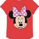Disney Girls' Minnie Mouse Tee (4-5, Red Cherry)