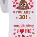 30th Birthday Gifts for Women, Men, Her, Him - Happy Prank Toilet Paper - 30th Birthday Decorations, Party Supplies Favors - 30 Years Old Funny Gag Gift Ideas, Novelty Bday Present for Friends, Family