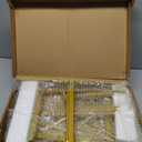 Wokceer Wedding Arch Backdrop Stand Square 6.6FTx6.6FT Gold Metal Balloon Arch Stand Garden Arbor Backdrop Frame for Wedding Birthday Party Baby Shower Photo Booth Background Decoration