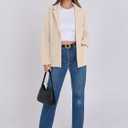 ANRABESS Womens Sweater Blazer 2025 Fall Cardigan Chunky Knit Jacket Coats Light Apricot Small (S)