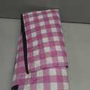 ZAZE Picnic Blanket Waterproof Sandproof, 80''x80'' 3-Layer Cute Compact Extra Large Machine Washable Foldable Beach Mat, Big XL Outdoor Blankets for Spring Summer Camping, Park, Grass(Pink and White)
