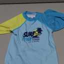 Angel season Boys Swimsuit Toddler Rash Guard Swim Set Long Sleeve Shirt with Swim Trunks Bathing Suit UPF 50+ Swimwear (5-6 Years, Blue Ocean Surfing)