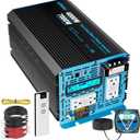 GIANDEL 4000 Watt 24 V Pure Sine Wave Power Inverter 7000Watt Surge,UL458 Listed GFCI Outlets,Inverter 24V DC to 120V AC,FCC Approved,Remote with Battery Level for RVs Campers Off Grid Solar Setup