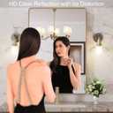 LOAAO 24X36 Gold Bathroom Mirror, Rounded Rectangle Gold Frame Mirror, Brushed Gold Bathroom Vanity Mirror Wall-Mounted, Anti-Rust, Hangs Horizontally or Vertically