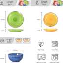 Selamica Ceramic Plates and Bowls Sets,24 Pieces Dinnerware Sets for 8,Scratch Resistant Dish Set for holiday gathering,Dishwasher & Microwave Safe, Dopamine colors