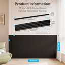Art3d Wainscoting Panels, Beaded Polystyrene Wall Board for Interior Wall Dcor, 79.3 Wide X 40.7 high, Covers 22.38 sq.ft, Black