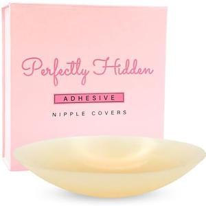 Perfectly Hidden Adhesive Nipple Covers for Women - Reusable, Waterproof & Hypoallergenic Silicone Nipple Pasties 2 packs