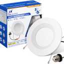 mw LED Recessed Lighting 6 Inch Retrofit,2700K/3000K/3500K/4000K/5000K,6 LED Can Light Retrofit,Smooth Trim,14W Equal 100W,1100LM,IC & Wet Rated, ETL and California JA8 Certified