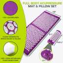 ProsourceFit Acupressure Mat and Pillow Set for Back/Neck Pain Relief and Muscle Relaxation