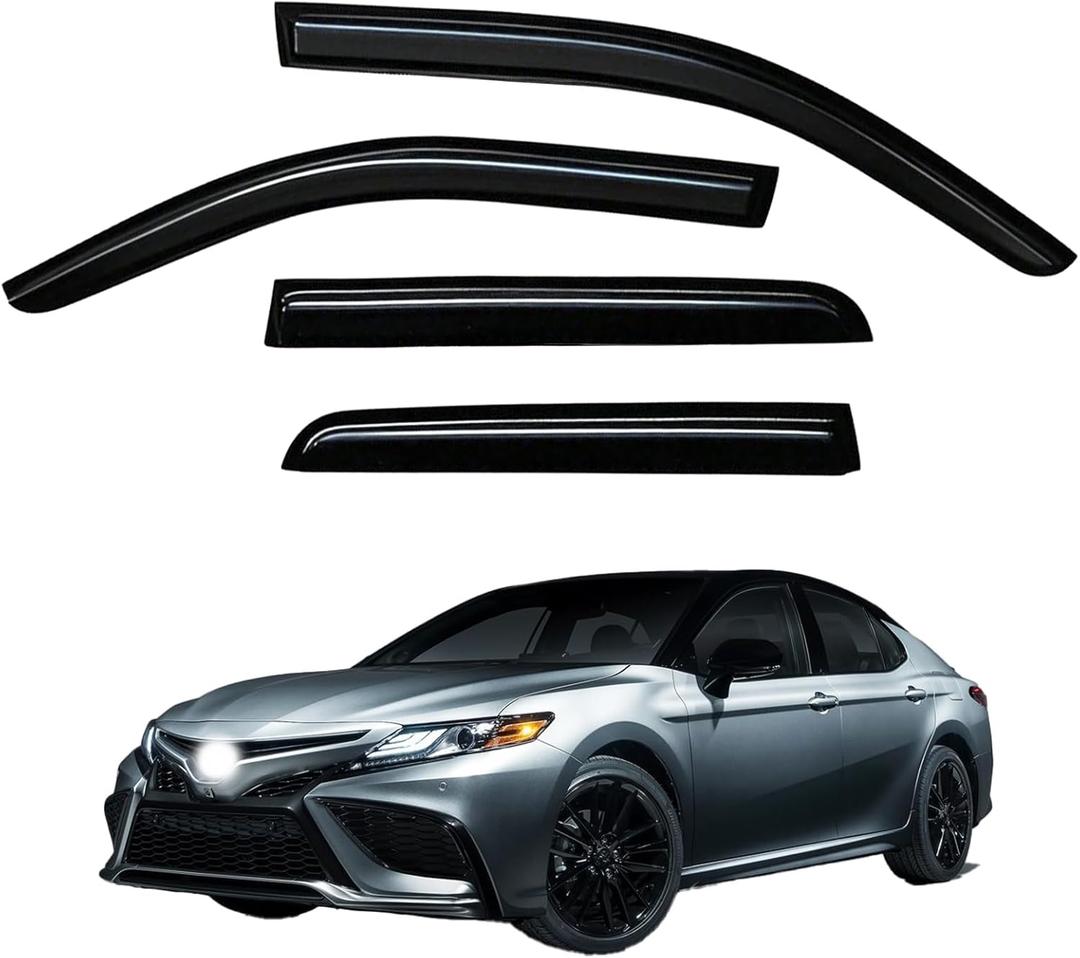Window Visors Rain Guards fits 2018-2024 Camry, Window Wind Deflectors Vent Shades, 4 Pieces