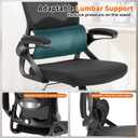 Ergonomic Office Chair,Mesh Office Chair with Lumbar Support,Mid Back Desk Chair with Flip-up Arms,400 lbs Comfy Computer Chair for Home Office, Standard