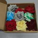 12 Pack Rose Hair Clip Flower 2.8'' Hairpin Floral Brooch Floral Hairclips Mexican Flowers Hairpin Party Supplies for Women Rose Hair Accessories Wedding Pack (Multi Colors)