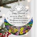 Retirement Gift - Retirement Gifts for Women, Men - Retired Ornament - Retired Gifts for Coworker, Boss, Employee, Teacher, Nurse - Stained Glass Christmas Ornament Keepsake - Design E