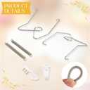 30 Pack Plate Hanger for Wall Upgraded Wall Plate Hangers with 30 Pieces Hooks Stainless Steel Wire Holders Compatible with Decorative Dishes(8 Inch)